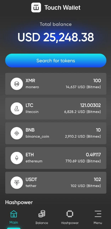 Touch Wallet Screenshot1