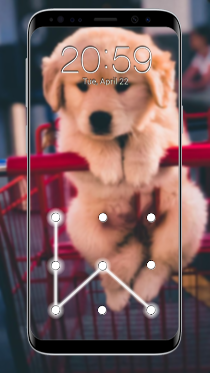 Puppy Dog Pattern Lock Screen Screenshot4