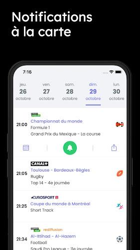 Programme TV Sportif & alertes Screenshot2