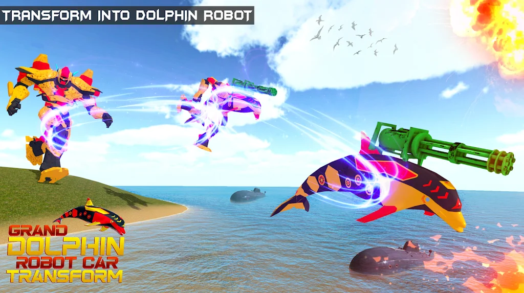 Dolphin Robot Car Transform Screenshot2