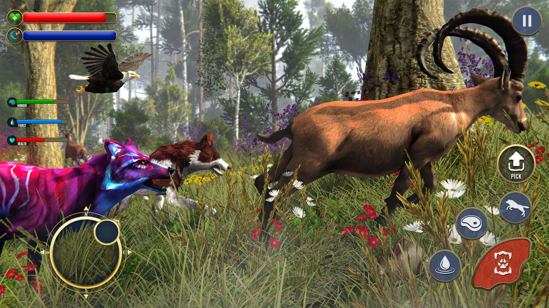 Wolf Sim: Offline Animal Games Screenshot2