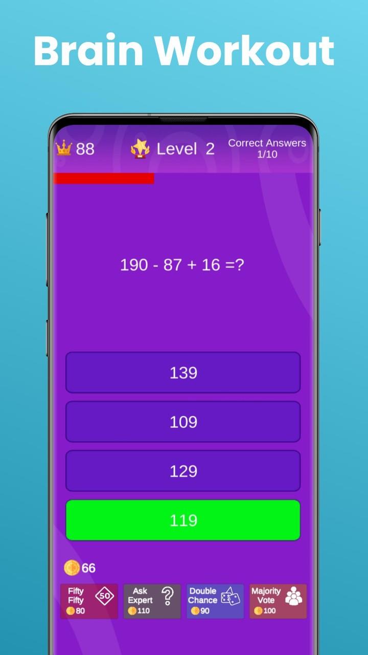 Math Quiz: Brain Training Game Screenshot5