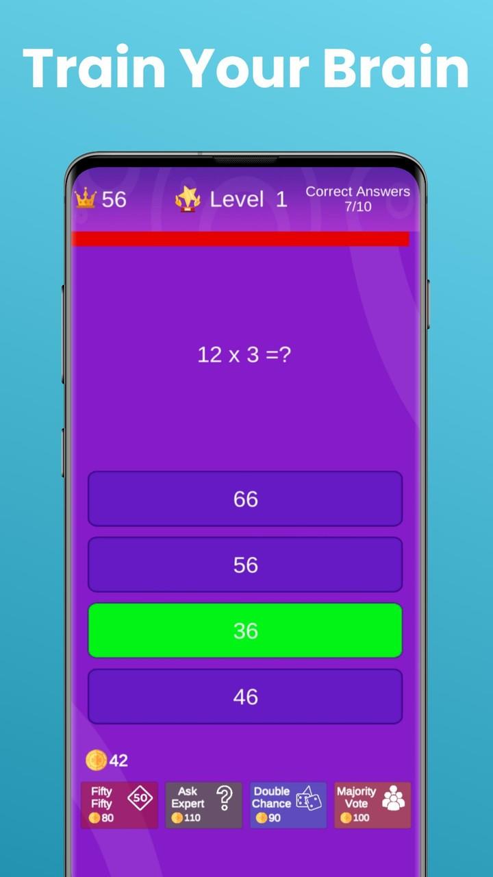 Math Quiz: Brain Training Game Screenshot1