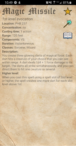 D&D Spellbook 5e Screenshot3