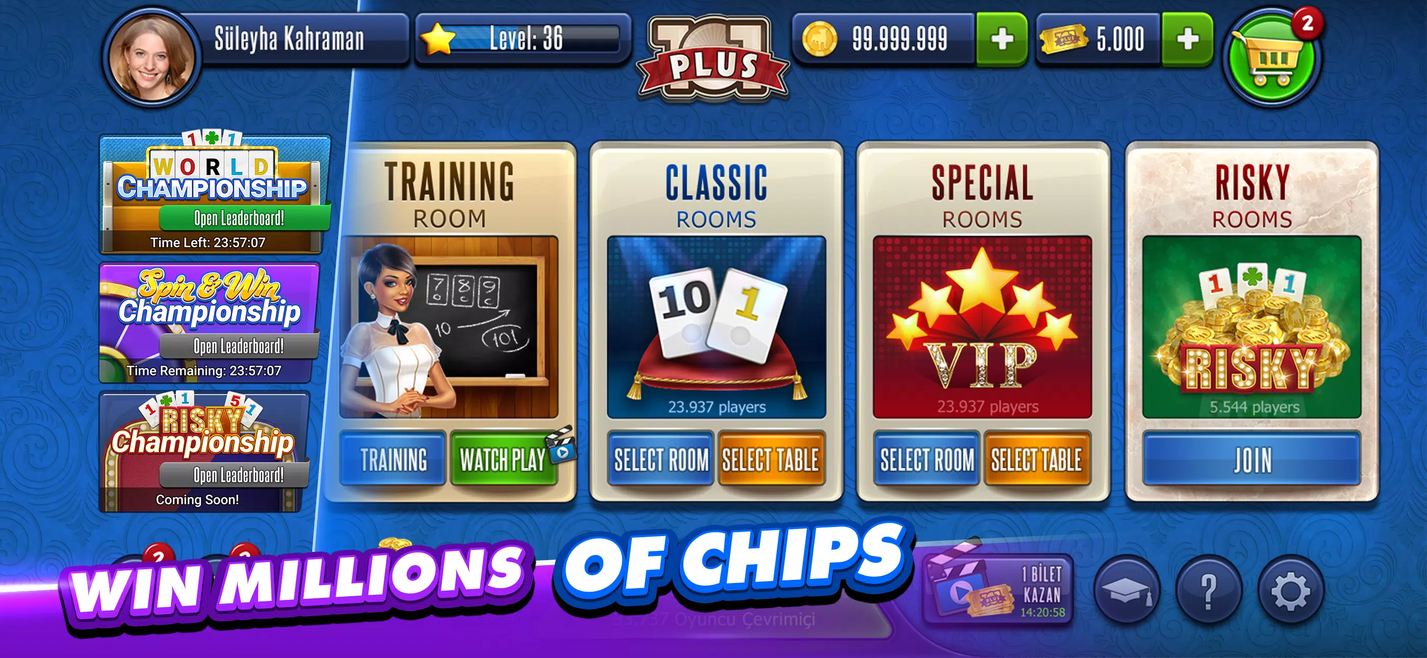 101 Okey Plus Rummy Board Game Screenshot1