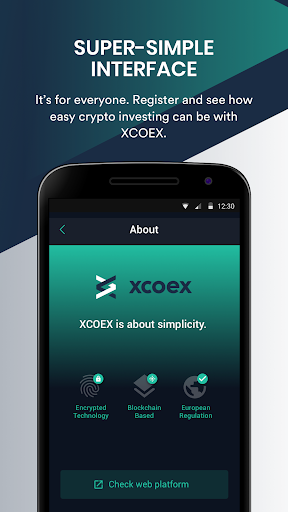 XCOEX Cryptocurrency Wallet Screenshot1