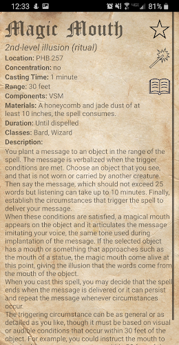 D&D Spellbook 5e Screenshot1