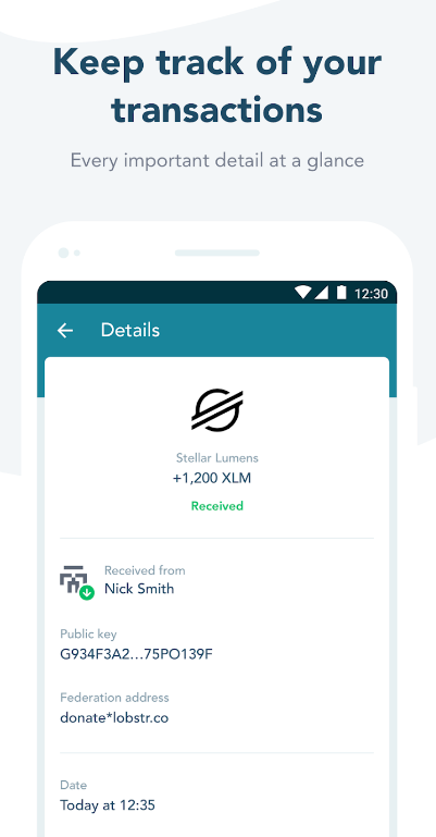 LOBSTR Wallet Screenshot1