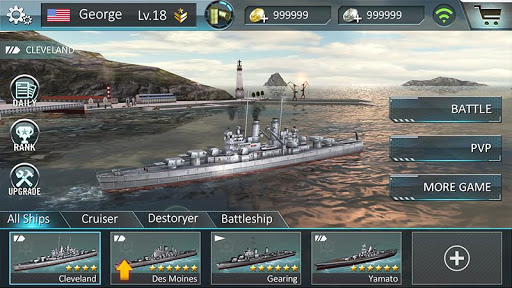 Kapal perang menyerang 3D Screenshot5