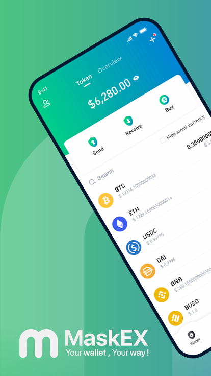 MaskEX Crypto Privacy Wallet Screenshot2
