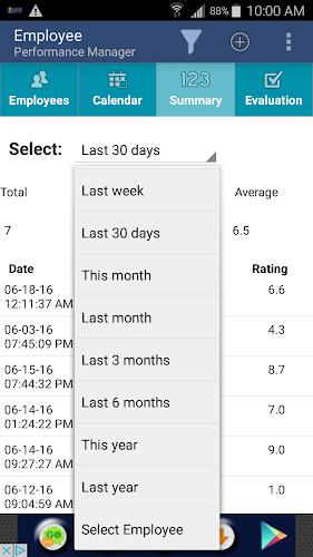 Performance Evaluation Manager Screenshot4