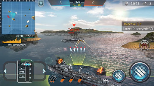 Kapal perang menyerang 3D Screenshot2