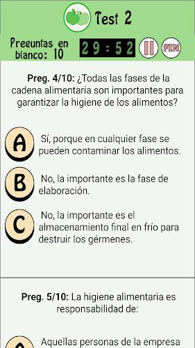 Manipulador De Alimentos Test Screenshot19