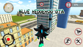 Dark Blue Hedgehog Rope Hero Screenshot2