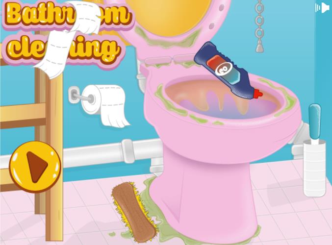 Girls bathroom cleaning games Screenshot1