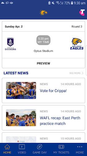 West Coast Eagles Official App Screenshot1