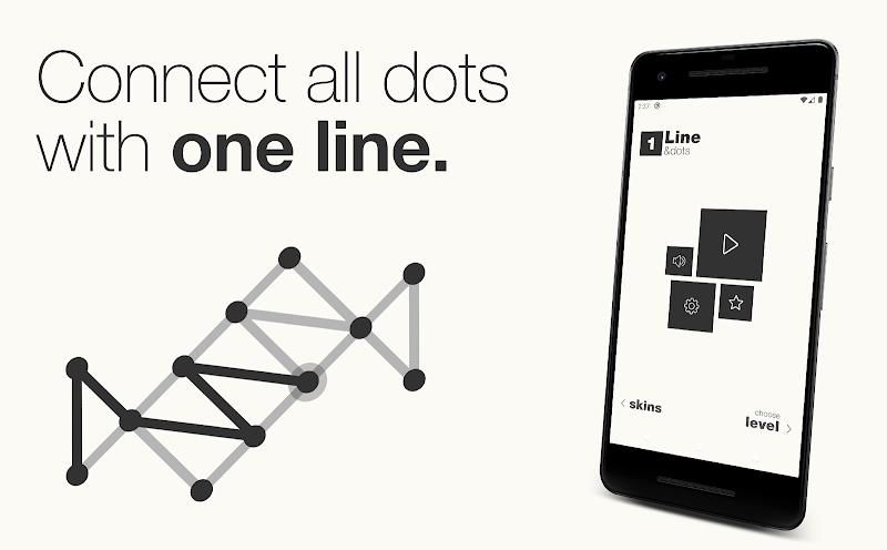 1Line & dots. Puzzle game. Screenshot1