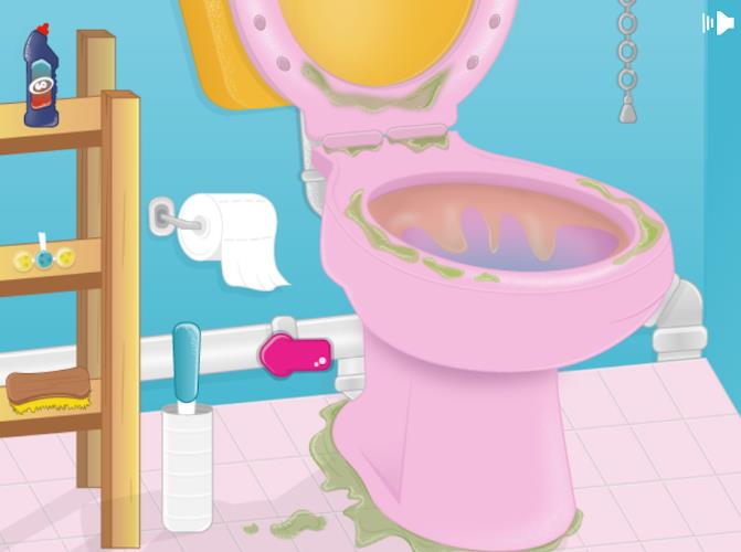 Girls bathroom cleaning games Screenshot9