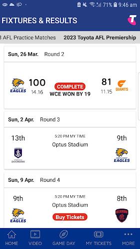 West Coast Eagles Official App Screenshot4