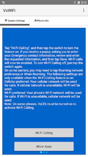 VoWiFi (WiFi Calling) Screenshot1