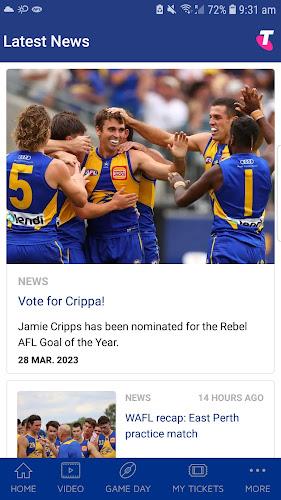 West Coast Eagles Official App Screenshot2