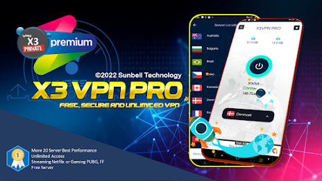 X3 VPN Pro - Private & Secure Screenshot1