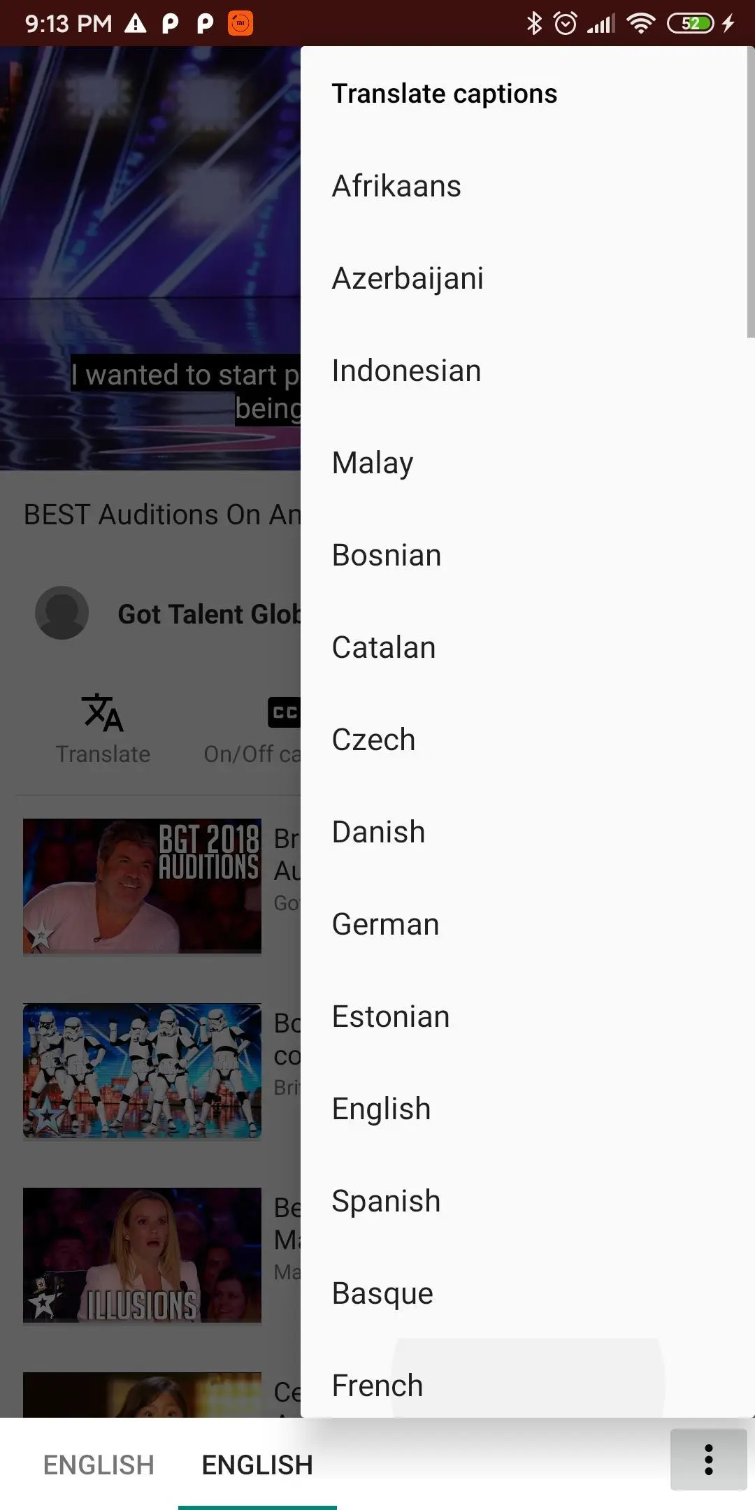 Caption translator - translate Youtube subtitles Screenshot4