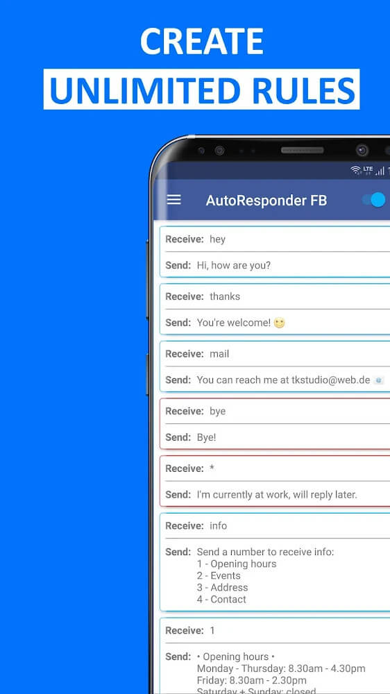 AutoResponder for FB Messenger Mod Screenshot3