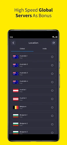 India VPN - Get Fast Indian IP Screenshot1