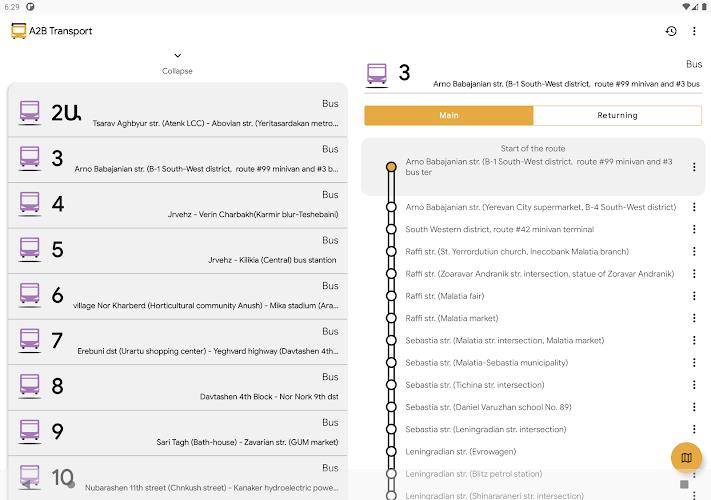 A2B. Yerevan Public Transport Screenshot11