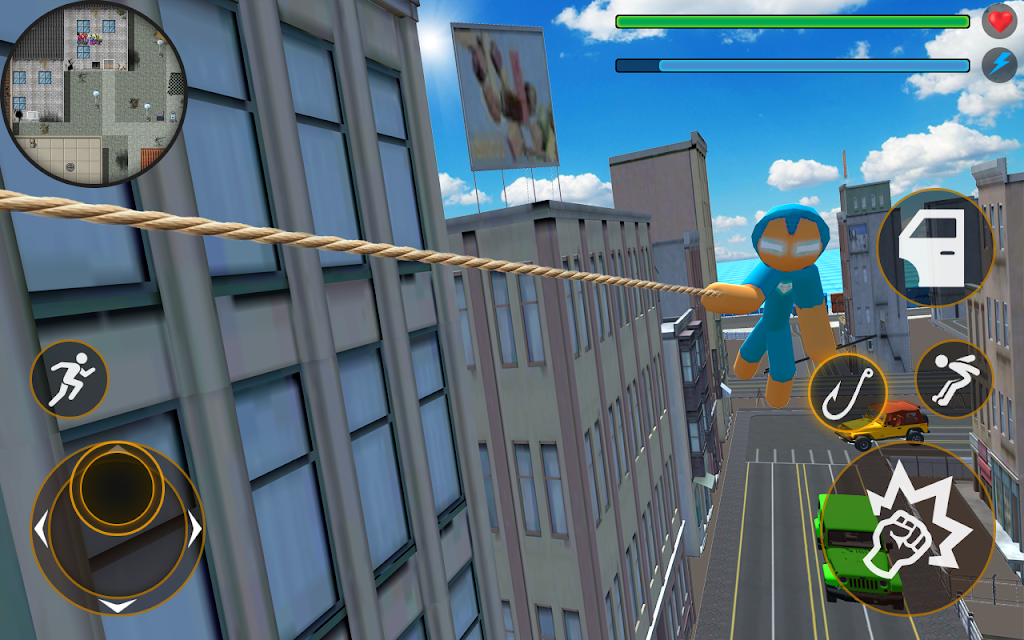 Iron Stickman Hero Rope Crime Screenshot2