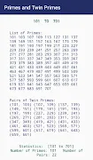 Primes and Twin Primes: List and Count Screenshot7