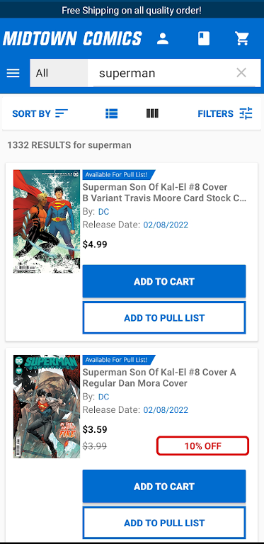 Midtown Comics Screenshot2