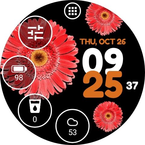 Flower Watch Face by HuskyDEV Screenshot11