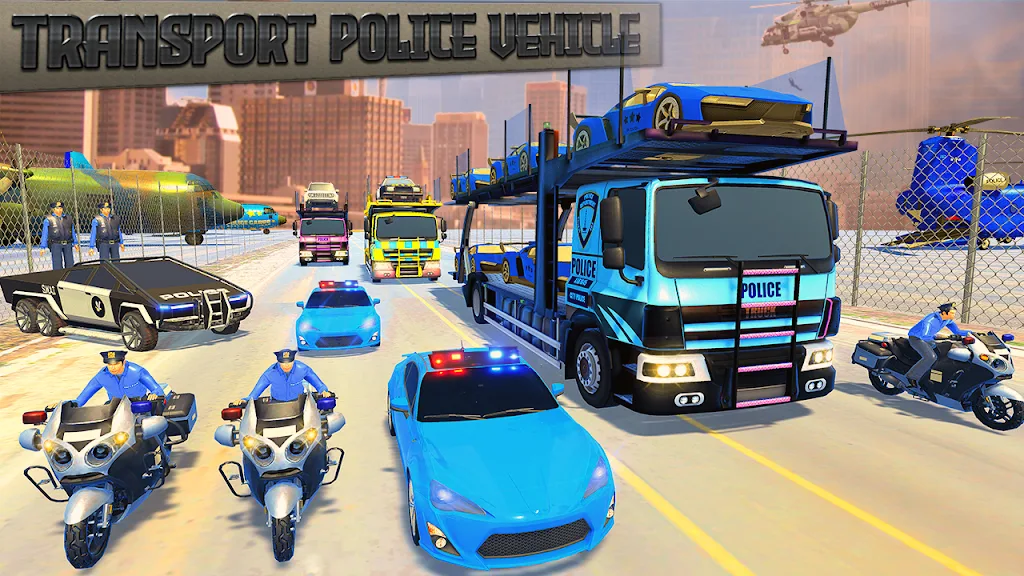 Police Car Transport Truck:New Car Games 2020 Screenshot1