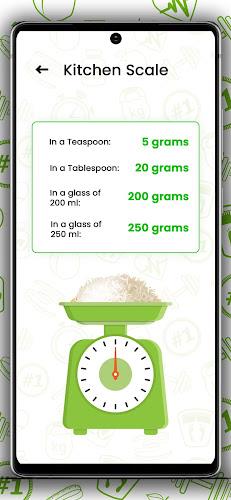 Digital Kitchen Scale Chart Screenshot2