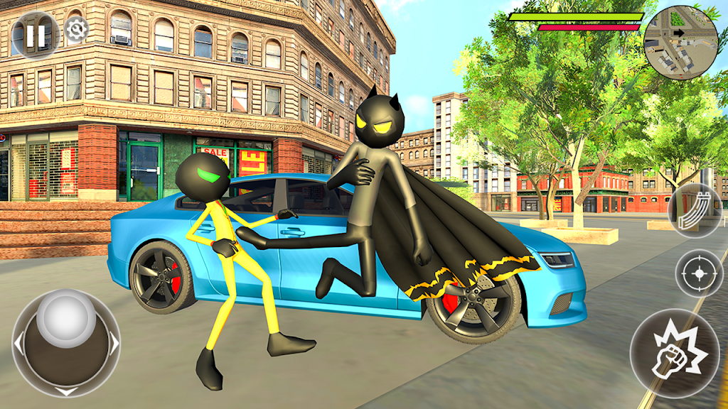 Bat Rope Hero Stickman Crime Screenshot3