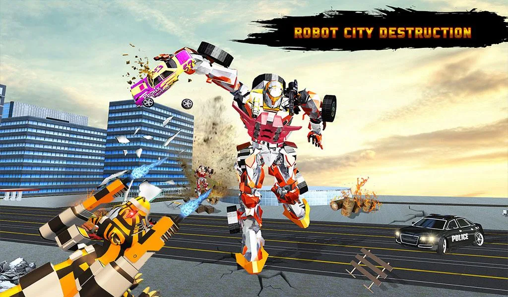 Ultimate Tiger Robot Car Transformer Simulator Screenshot2