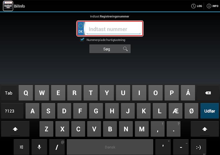 Bil Info nummerplade Screenshot8