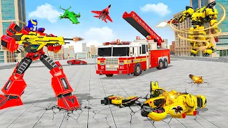 Fire Truck Robot Car Game Screenshot21