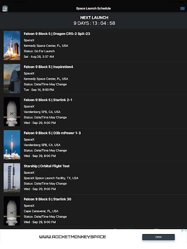 Space Launch Schedule Screenshot4