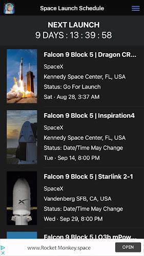 Space Launch Schedule Screenshot1