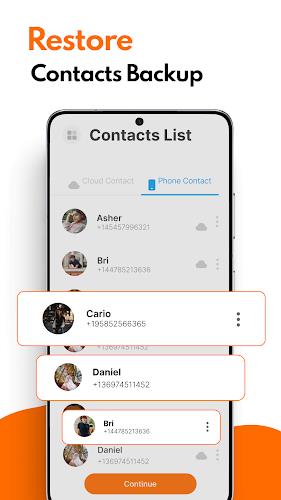 Contacts Backup Cloud Transfer Screenshot4