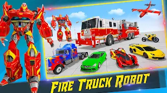 Fire Truck Robot Car Game Screenshot4