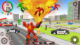 Fire Truck Robot Car Game Screenshot13