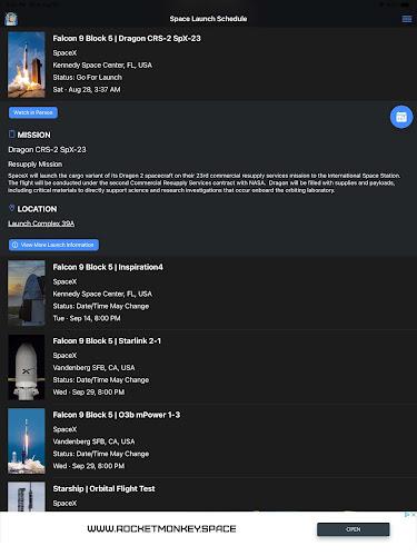 Space Launch Schedule Screenshot5