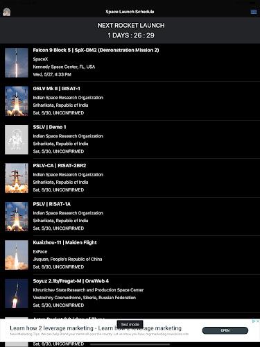 Space Launch Schedule Screenshot7