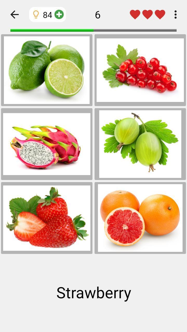 Fruit and Vegetables - Quiz Screenshot2