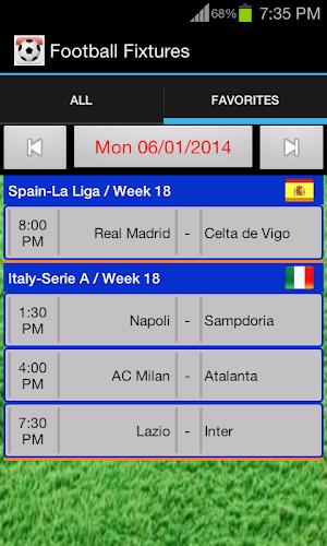 Football Fixtures Screenshot2