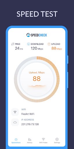 Internet Speed Test SPEEDCHECK Screenshot1